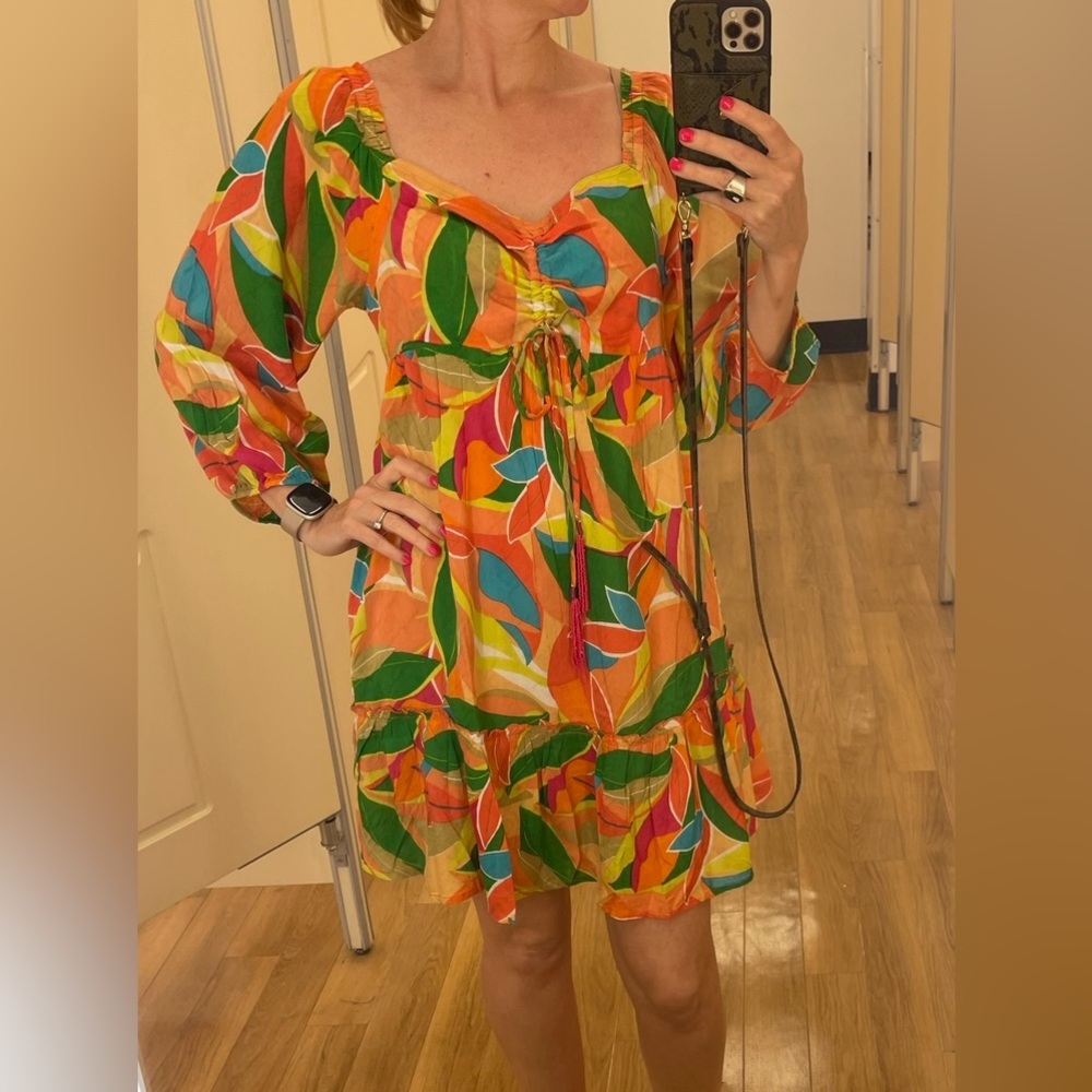 Blue Island Resort wear dress Anthropologie M